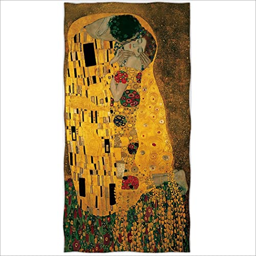 Zomer Strandtuch 70x140cm,Bedrucktes Mikrofaser Badetuch-Gustav Klimt Der Kuss Zomer Strandtuch 70x140cm,Bedrucktes Mikrofaser Badetuch-Gustav Klimt Der Kuss von Zomer
