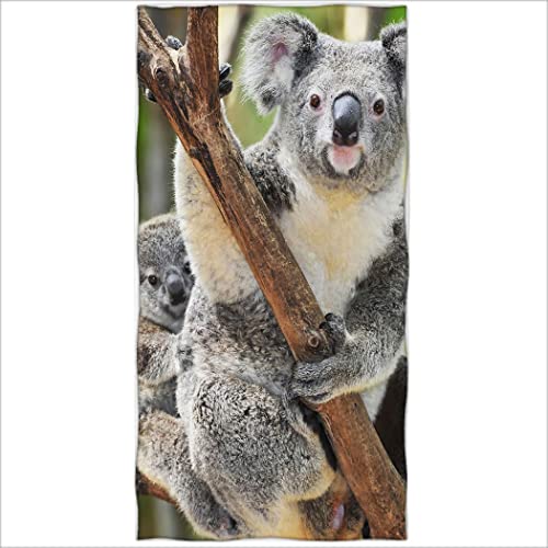 Zomer Strandtuch 70x140cm,Bedrucktes Mikrofaser Badetuch-Koala Baum von Zomer