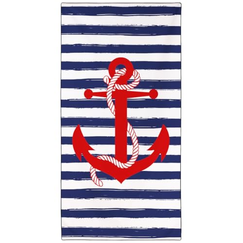 Zomer Strandtuch Groß 90 x 180 cm Mikrofaser Badetuch Schnelltrocknend Ultra Light Sandless Portable Handtuch Strandlaken mit Schiffsanker Zomer Strandtuch Groß 90 x 180 cm Mikrofaser Badetuch Schnelltrocknend Ultra Light Sandless Portable Handtuch Strandlaken mit Schiffsanker von Zomer