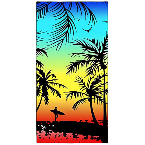 Zomer Strandtuch groß 90x180 cm Mikrofaser Schnelltrocknendes Bedrucktes Saunahandtuch mit Sonnenuntergang am Meer Motiv Zomer Strandtuch groß 90x180 cm Mikrofaser Schnelltrocknendes Bedrucktes Saunahandtuch mit Sonnenuntergang am Meer Motiv von Zomer