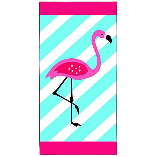 Zomer Strandtuch groß 90x180 cm Mikrofaser Schnelltrocknendes Bedrucktes Saunahandtuch mit Streifenflamingo Motiv Zomer Strandtuch groß 90x180 cm Mikrofaser Schnelltrocknendes Bedrucktes Saunahandtuch mit Streifenflamingo Motiv von Zomer
