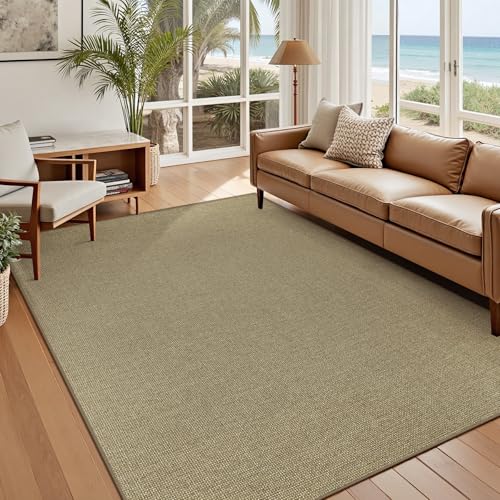Easy Jute-Teppich, 12,7 x 17,8 cm, waschbar, gewebt, rutschfest, fusselfrei, für drinnen und draußen, Teppich für Wohnzimmer, Schlafzimmer, Esszimmer, Bauernhaus, Terrasse, 150 x 200 cm, naturfarben Easy Jute-Teppich, 12,7 x 17,8 cm, waschbar, gewebt, rutschfest, fusselfrei, für drinnen und draußen, Teppich für Wohnzimmer, Schlafzimmer, Esszimmer, Bauernhaus, Terrasse, 150 x 200 cm, naturfarben von Zomfy