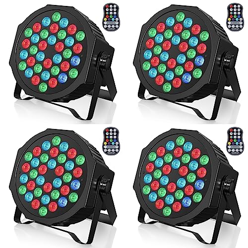 ZonQoonz 4 PCS 36W Akku Bühnenlicht, RGB Wiederaufladbar LED Par Licht mit Fernbedienung und 7 Beleuchtung, 1/3/4/6 Stunden Timer Akku Strahler outdoor für Hochzeit Bar DJ Show Disco ZonQoonz 4 PCS 36W Akku Bühnenlicht, RGB Wiederaufladbar LED Par Licht mit Fernbedienung und 7 Beleuchtung, 1/3/4/6 Stunden Timer Akku Strahler outdoor für Hochzeit Bar DJ Show Disco von ZonQoonz
