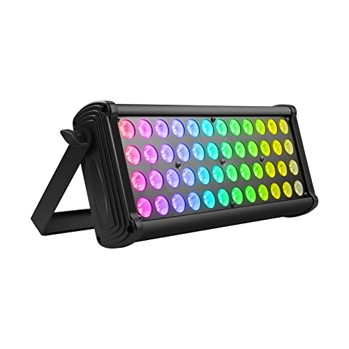 Wallwasher Bühnenlicht, ZonQoonz 48 RGB 3 in 1 LEDs DMX512 Partylicht DJ Light Gebäudebeleuchtung Außenwandleuchte für Live-Events, Bar, Karaoke, Disco, Weihnachten, Halloween, Party, Hochzeit, 1PC von ZonQoonz