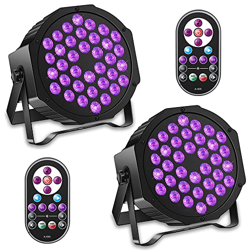ZonQoonz 2PCS Schwarzlicht Strahler Bühnenlicht 36 LED UV Strahler mit Fernbedienung DMX512 Sound/Auto Discolicht Partylicht für DJ Bar Party Hochzeit Weihnachten Halloween ZonQoonz 2PCS Schwarzlicht Strahler Bühnenlicht 36 LED UV Strahler mit Fernbedienung DMX512 Sound/Auto Discolicht Partylicht für DJ Bar Party Hochzeit Weihnachten Halloween von ZonQoonz