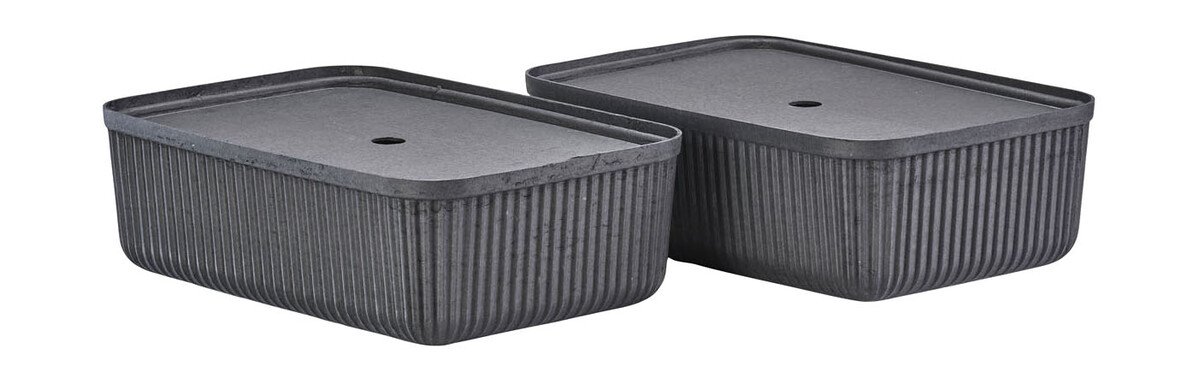 Aufbewahrungsbox 17,0 l 2er-Set Pulp Black von Zone Denmark