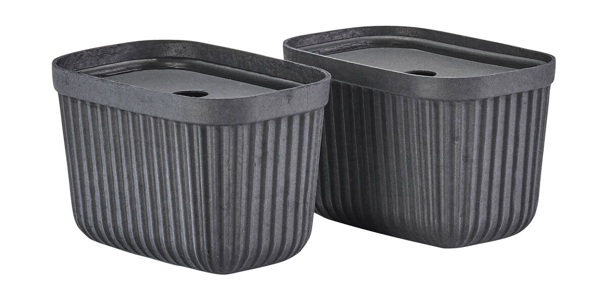 Aufbewahrungsbox 3,2 l 2er-Set Pulp Black von Zone Denmark