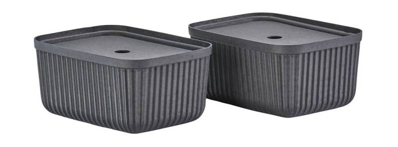 Aufbewahrungsbox 7,7 l 2er-Set Pulp Black von Zone Denmark