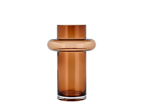 Lyngby Vase 25 cm Tube Amber Glas von Zone Denmark