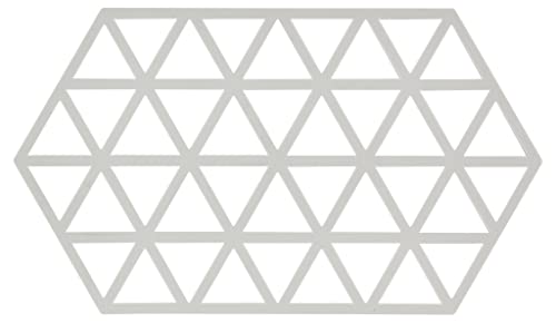 Zone Denmark, Triangles Topfuntersetzer/Untersetzer für Auflauf-/Ofenformen, Silikon, 24 x 14 cm, grau (warm Grey) von Zone Denmark