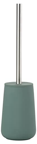 Zone Denmark Nova Toilettenbürste, Klobürste aus Porzellan und Edelstahl, WC Bürste mit Bürstenhalter, Soft-Touch-Beschichtung, Durchm. 10,3 cm, Höhe 37 cm, Petrol Green von Zone Denmark