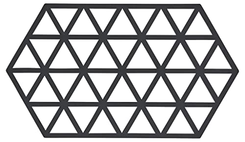 Zone Denmark, Triangles Topfuntersetzer/Untersetzer für Auflauf-/Ofenformen, Silikon, 24 x 14 cm, schwarz von Zone Denmark