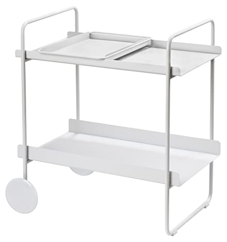 Zone Denmark A-Cocktail Trolley Barwagen, 60,6 x 40,5 x 66,4 cm, Soft Grey von Zone Denmark