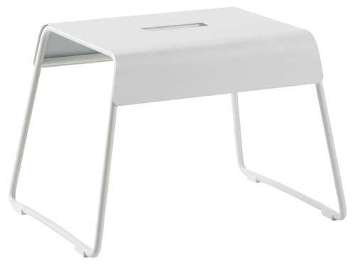 Zone Denmark A-Stool, Hocker aus Stahl, Kleiner Schemel/Trittschemel für Kinder und Erwachsene, Tritthocker, rutschfest, 39 x 30 x 27,5 cm, Soft Grey (Grau) von Zone Denmark