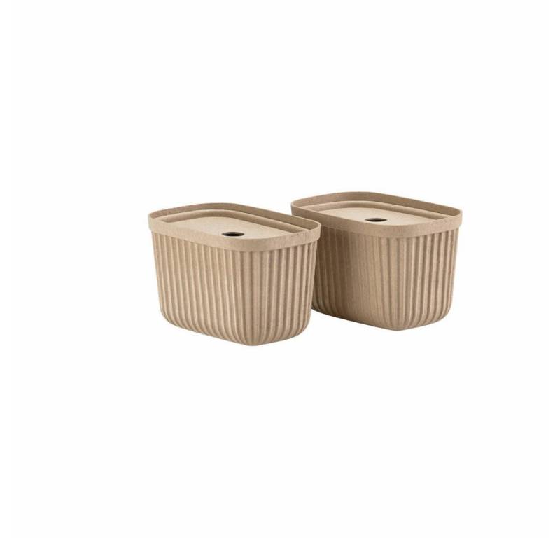 Zone Denmark Aufbewahrungsbox Pulp Natural Brown 2er Set, 23 x 15 cm (Set, 2 St) von Zone Denmark