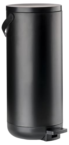 Zone Denmark Circular Mülleimer fürs Bad, Kosmetikeimer, Abfalleimer fürs Badezimmer, Durchm. 20,5 cm, Höhe 23,5 cm, Fassungsvermögen 53 Liter, Schwarz von Zone Denmark