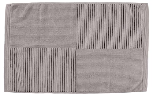 Zone Denmark Classic Badematte, Badteppich rutschfest, Duschvorleger fürs Badezimmer aus 100% Baumwolle, Waschbar, 80 x 50 cm, Graulich (Gull Grey) von Zone Denmark