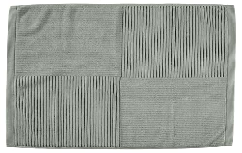 Zone Denmark Classic Badematte, Badteppich rutschfest, Duschvorleger fürs Badezimmer aus 100% Baumwolle, Waschbar, 80 x 50 cm, Matcha Grün von Zone Denmark