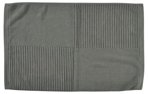 Zone Denmark Classic Badematte, Badteppich rutschfest, Duschvorleger fürs Badezimmer aus 100% Baumwolle, Waschbar, 80 x 50 cm, Grün von Zone Denmark