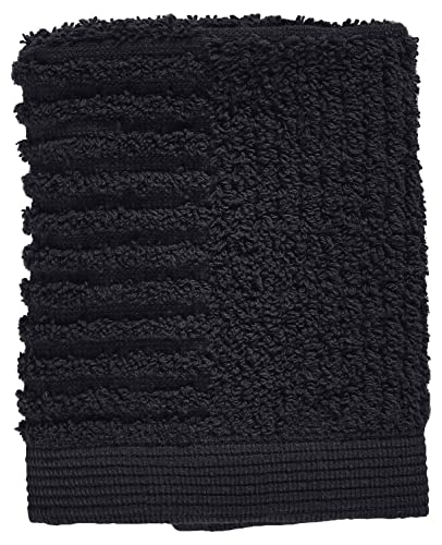 Zone Denmark Classic Waschlappen/kleines Handtuch, 100% Baumwolle, 30 x 30 cm, schwarz von Zone Denmark