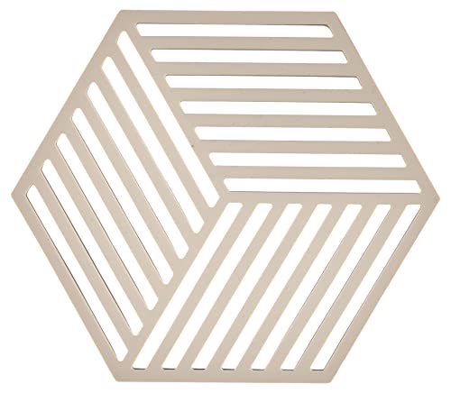 Zone Denmark Hexagon Topfuntersetzer Hitzebeständig, Silikon Untersetzer, Praktische und Dekorative Topf-Untersetzer, Spülmaschinenfest, 16 x 14 cm, Desert von Zone Denmark