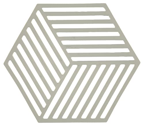 Zone Denmark Hexagon Topfuntersetzer Hitzebeständig, Silikon Untersetzer, Praktische und Dekorative Topf-Untersetzer, Spülmaschinenfest, 16 x 14 cm, Mud von Zone Denmark