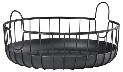 Zone Denmark Inu Korb aus, Kleiner Korb mit Henkel/Handgriffe, Aufbewahrungskorb Metall für Badezimmer, Küche, Tisch, Hübscher Metallkorb, Durchm. 38 cm, Höhe18 cm, Schwarz Zone Denmark Inu Korb aus, Kleiner Korb mit Henkel/Handgriffe, Aufbewahrungskorb Metall für Badezimmer, Küche, Tisch, Hübscher Metallkorb, Durchm. 38 cm, Höhe18 cm, Schwarz von Zone Denmark