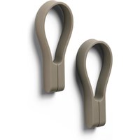 Zone Denmark - Loop Magnet Handtuchhalter, taupe (2er-Set) von Zone Denmark