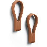 Zone Denmark - Loop Magnet Handtuchhalter, terracotta (2er-Set) von Zone Denmark