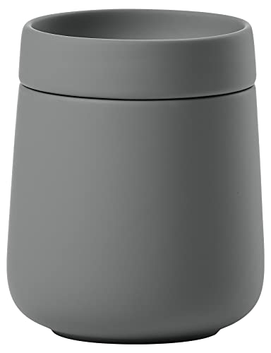 Zone Denmark Nova One Aufbewahrungsbox mit Deckel, Keramikdose zur Aufbewahrung von Badutensilien wie Wattepads & Wattestäbchen, Durchm. 8,4 cm, Höhe 10 cm, Fassungsvermögen 290 ml, Grau Zone Denmark Nova One Aufbewahrungsbox mit Deckel, Keramikdose zur Aufbewahrung von Badutensilien wie Wattepads & Wattestäbchen, Durchm. 8,4 cm, Höhe 10 cm, Fassungsvermögen 290 ml, Grau von Zone Denmark