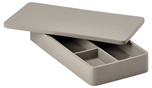 Zone Denmark Schreibtisch Organizer für Kleinteilen, Stiftablage, Kleiner Schreibtischorganizer, Ordnungssystem für Stifte und Kleine Büroartikel, 20 x 10 x 3 cm, Pebble Grey (Grau) von Zone Denmark