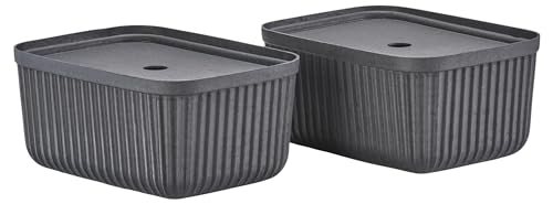 Zone Denmark Pulp Aufbewahrungsboxen mit Deckel – Boxen Aufbewahrung – Stabile Kisten aus 100% Recyclingmaterialien – 2 Stück – 32 x 23 x 15 cm – Schwarz Zone Denmark Pulp Aufbewahrungsboxen mit Deckel – Boxen Aufbewahrung – Stabile Kisten aus 100% Recyclingmaterialien – 2 Stück – 32 x 23 x 15 cm – Schwarz von Zone Denmark