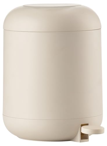 Zone Denmark Sensu Mülleimer fürs Bad, Kosmetikeimer, Abfalleimer fürs Badezimmer, 24,5 x 20 x 26,5 cm, Fassungsvermögen 4 Liter, Sand von Zone Denmark