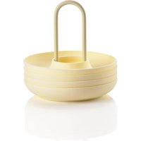 Zone Denmark - Singles Eierbecher mit Halter, limestone (4er-Set) von Zone Denmark