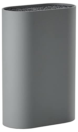 Zone Denmark Singles Messerblock ohne Messer, Knife Block, Messerhalter, Messerständer, Aufbewahrung von allen Messern, 17 x 9 cm, Höhe 24 cm, Cool Grey (Grau) von Zone Denmark