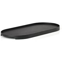 Zone Denmark - Singles Metall-Tablett oval, 16 x 35 cm, schwarz von Zone Denmark
