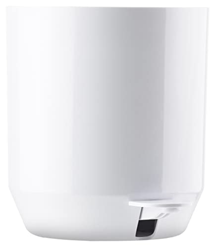 Zone Denmark Suii Mülleimer Bad, Kosmetikeimer, Treteimer fürs Badezimmer, Durchm. 24 cm, Höhe 24 cm, 4 Liter, Weiß von Zone Denmark