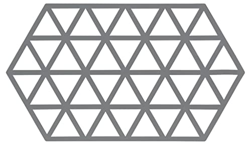 Zone Denmark, Triangles Topfuntersetzer/Untersetzer für Auflauf-/Ofenformen, Silikon, 24 x 14 cm, grau (cool Grey) von Zone Denmark