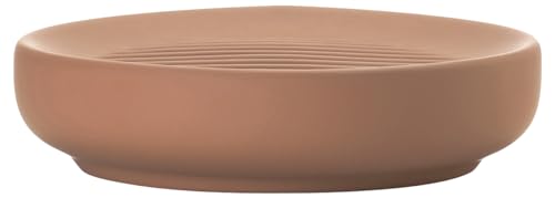 Zone Denmark Ume Seifenschale, Seifenhalter, Seifenablage fürs Waschbecken, Steinzeug mit Soft Touch-Beschichtung, Durchm. 12 cm, Terracotta von Zone Denmark