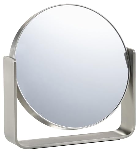 Zone Denmark Ume Tischspiegel, Kosmetikspiegel mit Vergrößerung 5-Fach, Durchm. 19 cm, Höhe 19,5 cm, Stahl von Zone Denmark