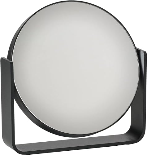 Zone Denmark Ume Tischspiegel, Kosmetikspiegel mit Vergrößerung 5-Fach, Durchm. 19 cm, Höhe 19,5 cm, Schwarz von Zone Denmark