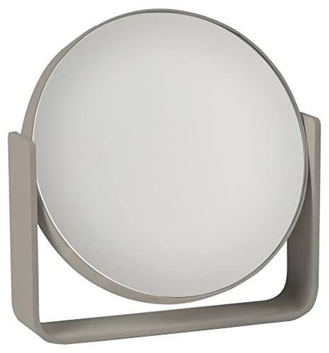 Zone Denmark Ume Tischspiegel, Kosmetikspiegel mit Vergrößerung 5-Fach, Durchm. 19 cm, Höhe 19,5 cm, Taupe von Zone Denmark