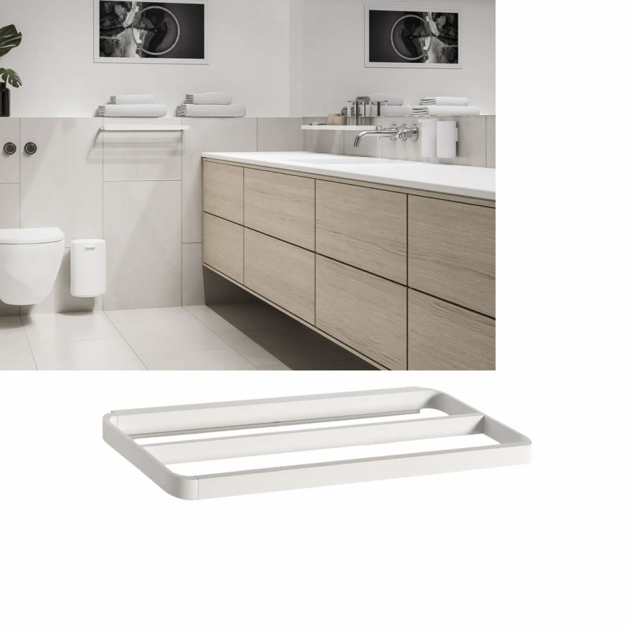 Zone Denmark RIM Handtuchhalter weiß 44x12,5cm zur Wandmontage für Badezimmer von Zone