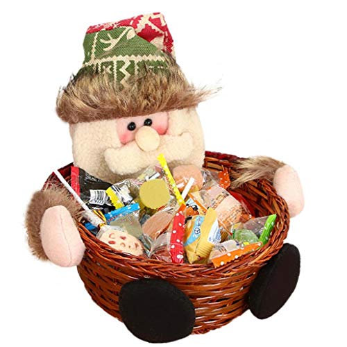 1pc Weihnachtszucker Speicher-Korb-Karikatur Sankt-schneemann Elk Süßigkeit-Geschenk-Box Für Kinder Weihnachtsfest-Geschenk-Halter Home Desk-Dekorationen von Zonfer