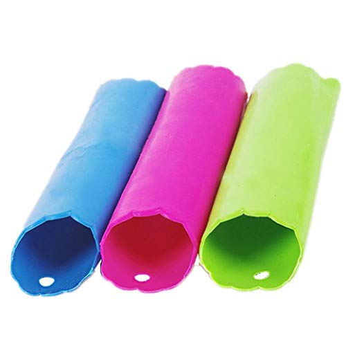 3pcs Knoblauchschäler Silikon Einfache Rollen Rohr Nützliche Knoblauch Odorfree Küche-Werkzeug (zufällige Farbe) von Zonfer