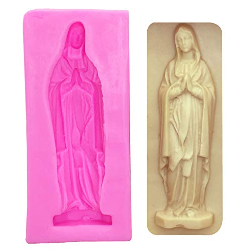 Virgin Mary 3D Silicone Mold, Ice Block Candy Fondant Chocolate Cake Mousse Jelly Decorating Baking Tool von Zonfer