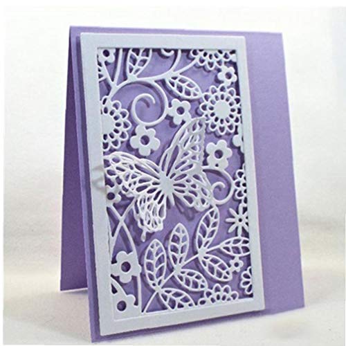 Zonfer 1pc Blumen Die Cuts, Blatt-Rahmen Blume Christmas Metal Cutting Cut-schablonen-Schablone Form DIY-einladungs-Karte Scrapbook Embossing von Zonfer