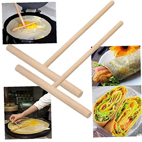 Zonfer 2 Stück Crepe Verteiler, Holzspatel, Crêpe Pan Handgemachte Natürliche Holz Für Make Frühstück Pfannkuchen von Zonfer