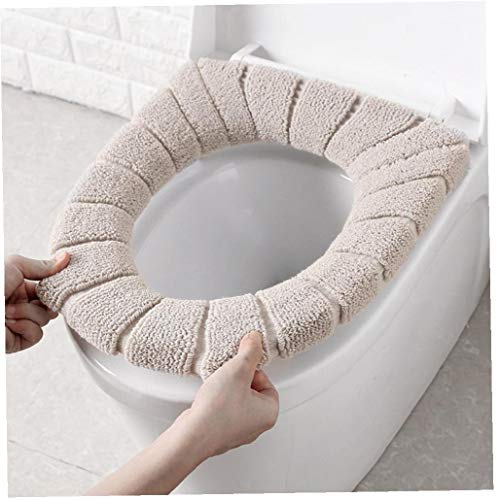 Zonfer Badezimmer Füllung Weiche Verdickte Sitzpolster Waschbar Warmer Toiletten-Matte Abdeckung Winter-Bequeme 30cm Sitzkissen von Zonfer