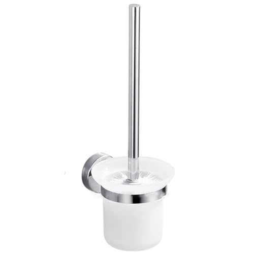 Zonfer Runde Der Wand Befestigte Toilettenbürste Und Mattglas-wc-bürstenhalter von Fcalvy